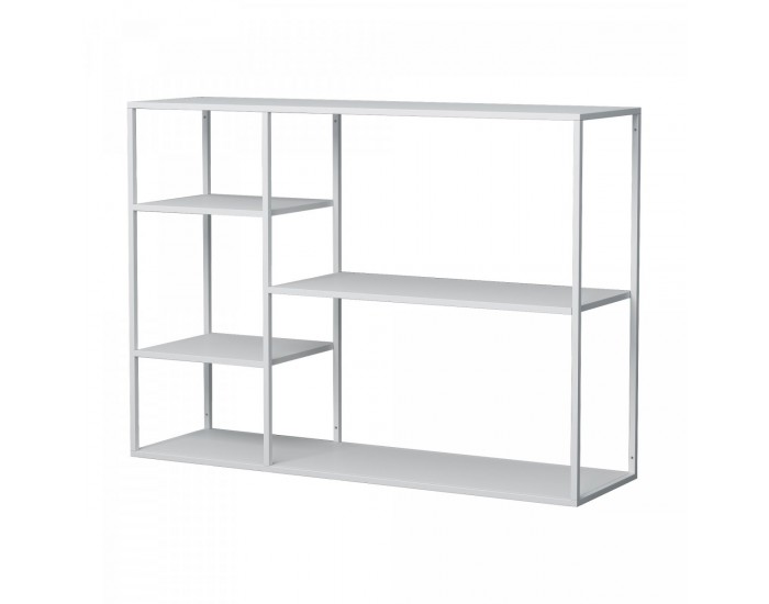Стоящ рафт Isojoki 120x35x87,5 см метален бял мат []