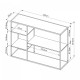 Стоящ рафт Isojoki 120x35x87,5 см метален бял мат []