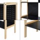 Dønna стоящ рафт 120x63x28см черен/дървен []