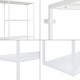 Стоящ рафт Vehmaa 90x30x188 см бял []