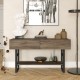 Конзолна маса Lappeenranta 139x43x76см тъмен дъб/черен []