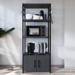 Кухненски рафт Arhuni 139x56x30 см антрацит [] - Bucătărie