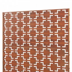 Преградна стена Basciano Corten стомана 180x120 см ръжда [] - Living