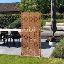 Преградна стена Basciano Corten стомана 180x90 см ръжда [] - Living