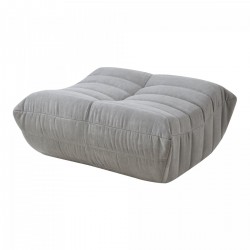 Табуретка за крака Kodsø 35x80x65 см микрофибър сиво [] - Sonata G
