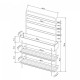 Поставка за растения на открито Aalsmeer метал 154x96x24 cm черен []
