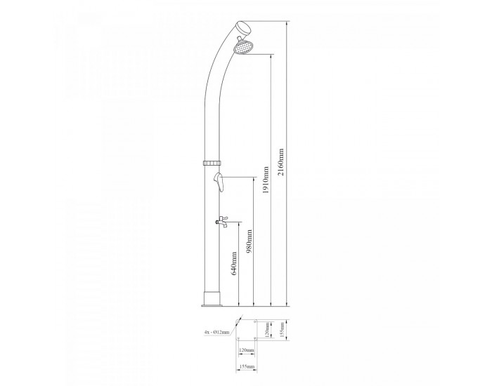 Соларен душ Kebomi 216 cm 18 L []
