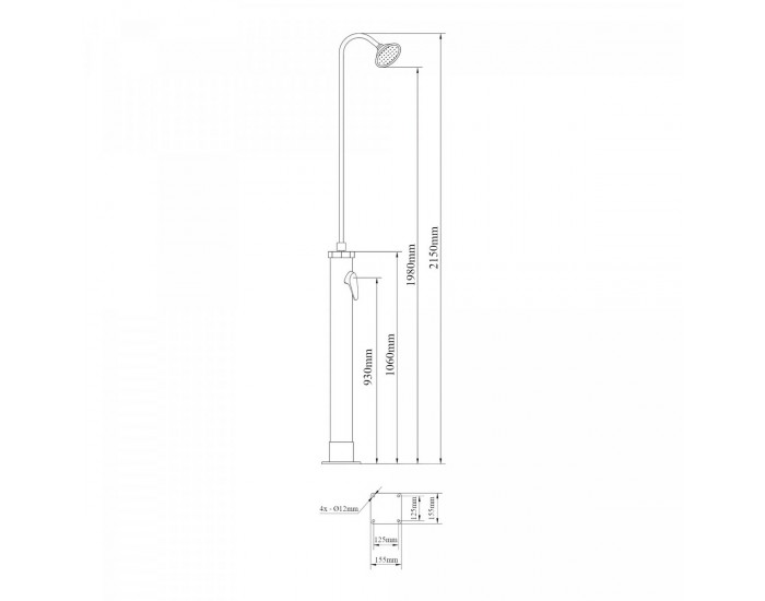 Соларен душ Ampend 215 cm 9 L []