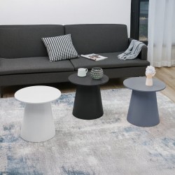 Маса за кафе Nyd 40xØ44 см бяла [] - Măsuțe de living