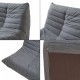 Стол за под Kodsø 75x90x100 см корда сив []