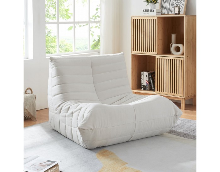 Стол за под Kodsø 75x90x100 см микрофибър бежов []
