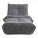 Подов стол с табуретка Kodsø 75x90x100 cm Cord Grey []
