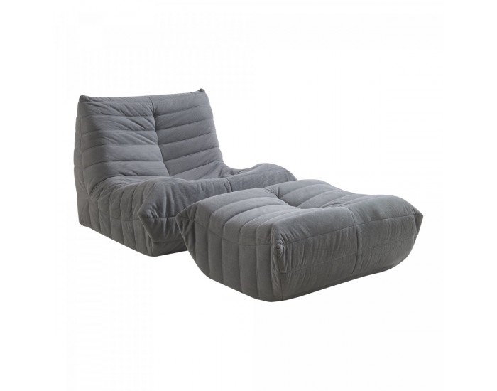 Подов стол с табуретка Kodsø 75x90x100 cm Cord Grey []