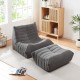 Подов стол с табуретка Kodsø 75x90x100 cm Cord Grey []