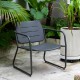 Стоманен комплект градински мебели Andria, 4 части, антрацитно сиво []