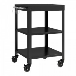 Външна количка за сервиране Bolognano стомана 81x50x50 см черна [] - Accesorii de bucătărie