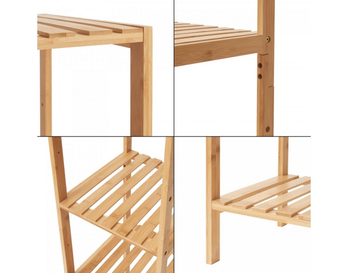 Стоящ рафт Lierne 140x33x34 см естествен бамбук []