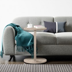 Помощна маса Holeby 56 x Ø 38 cm травертин [] - Măsuțe de living