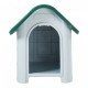 Кучешка колиба Bello 75x59x66 см Бяло/Зелено []