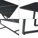 Маса за кафе Riskiften 120x60x48 см мраморна визия, черна []