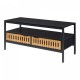 Холна маса Luniehti 100x40x48 см черен/естествен []