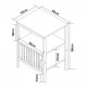 Нощно шкафче Luniehti 58x40x33 см Черно/Естествено []