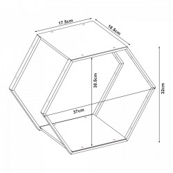 Комплект рафтове Tand от 2 части, черна стомана [] - Living
