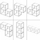 Стенен рафт Nostened комплект от 3 черни []