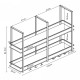 Поставка за вино Hubro 100x30x85 см черно/изглед на орех []