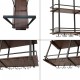 Поставка за вино Hubro 100x30x85 см черно/изглед на орех []