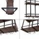 Поставка за вино Hubro 80x30x85 cm черен/изглед на орех []