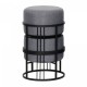 Мултифункционална табуретка Tas комплект от 2 кръгли тъмносиви []