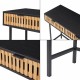 Конзолна маса Luniehti 100x40x75 см Черен/Естествен []