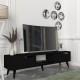 ТВ шкаф Kullila 160x35x40 см Черен []