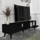 ТВ шкаф Kullila 160x35x40 см Черен []