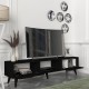 ТВ шкаф Kullila 160x35x40 см Черен []