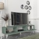 ТВ шкаф Kullila 160x35x40 см Зелен/Бял []