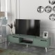 ТВ шкаф Kullila 160x35x40 см Зелен/Бял []