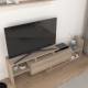 ТВ шкаф Liksefte със стенен рафт 154x28x42 см дъб вид []