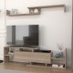 ТВ шкаф Liksefte със стенен рафт 154x28x42 см дъб вид []