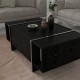 Холна маса Tavak 104x60x38 см черно/сребристо []