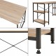 Бюро клируруд с 2 рафта, Г-образно, 150x150x75 см, визия дъб []