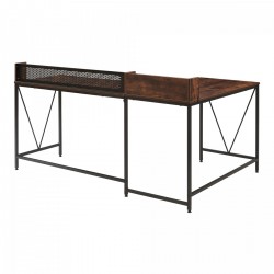 Бюро Frelvepirg със заден панел L-образно 165x110x75 cm вид на орех [] - Sonata G