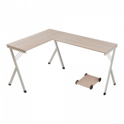 Бюро Tarielarg със стойка за компютър L-образно 158x120x75 cm вид дъб [] - Sonata G