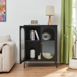 Бюфет Karlskrona 102x80x40 см черен, мат [] - Corpuri, vitrine, biblioteci modulare