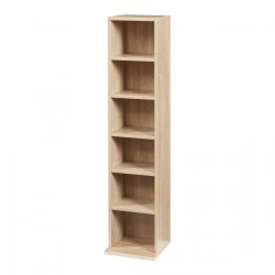 Рафт за CD Tynset 90x20x20 см с 6 отделения вид дъб сонома [] - Mobilier metalic