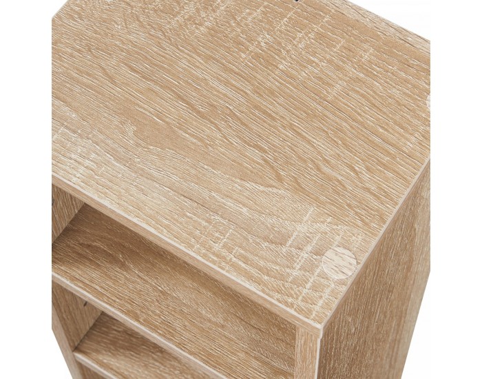 Рафт за CD Tynset 90x20x20 см с 6 отделения вид дъб сонома []
