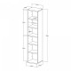 CD рафт Tynset 90x20x20 см с 6 отделения Черен []