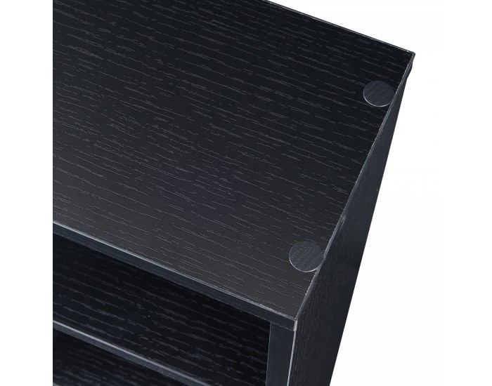 CD рафт Tynset 90x20x20 см с 6 отделения Черен []