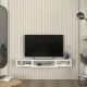 Телевизор ниска табла висяща Aar 135x30x16 см бял []
